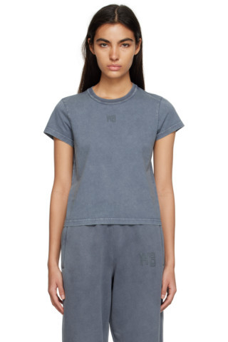 alexanderwang.t - Blue Shrunken T-Shirt | SSENSE