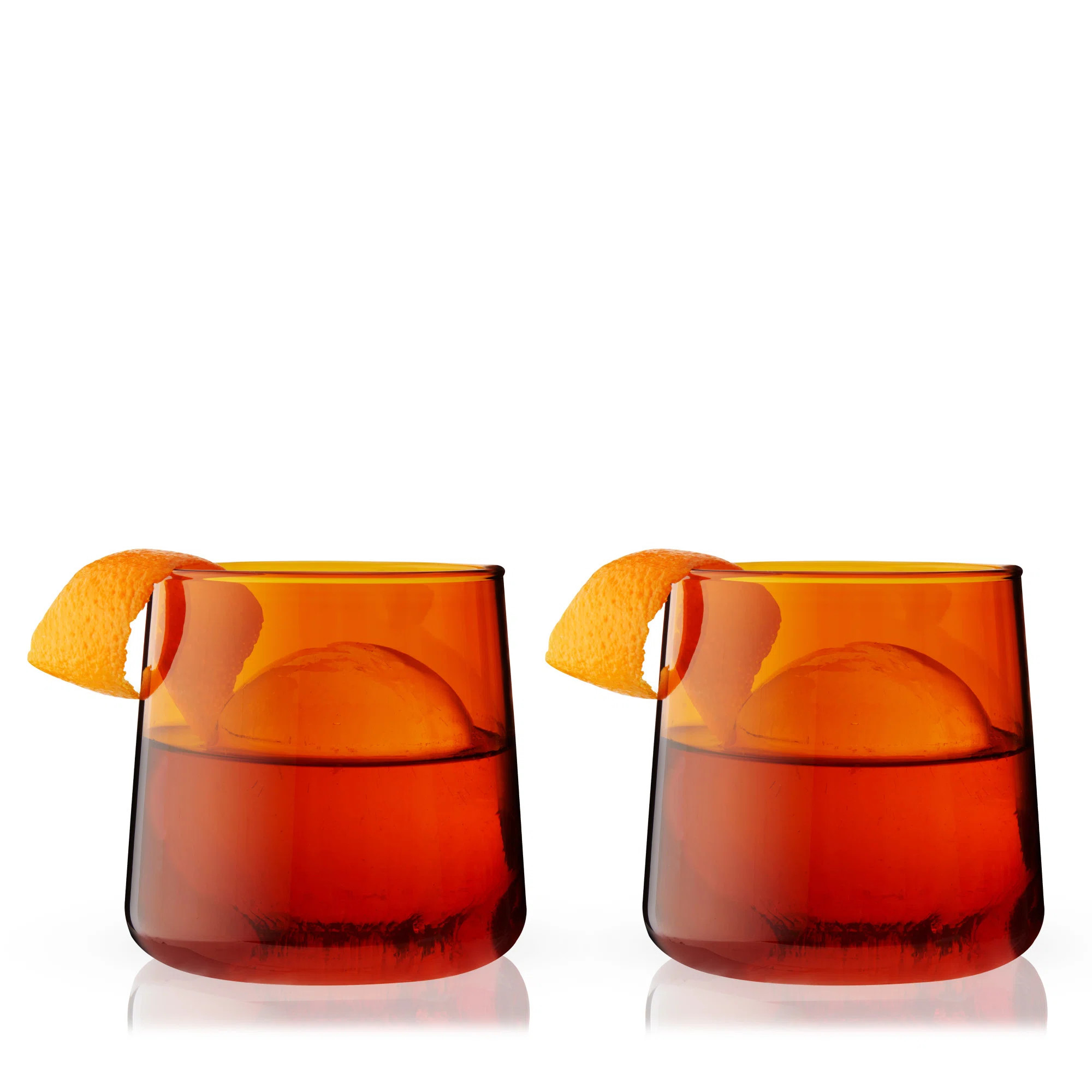 Aurora Amber Cocktail Tumblers (Set of 2) | AllModern