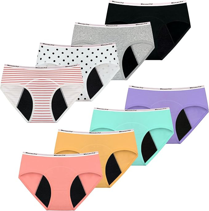 Teens Girls Period Underwear Kids Period Panties Menstrual Leakproof Protective Underwear for Tee... | Amazon (US)