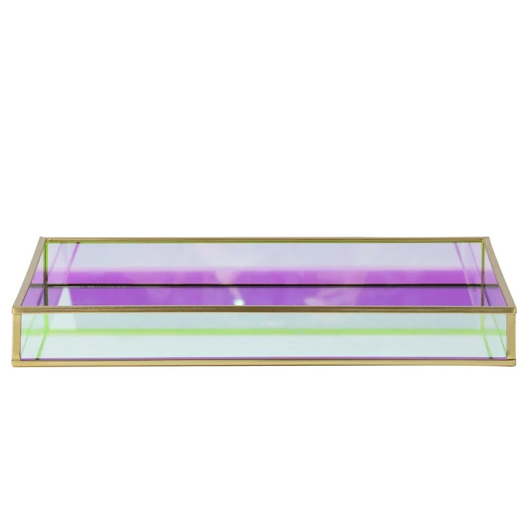 Mainstays Iridescent Glass and Copper Tabletop Tray | Walmart (US)