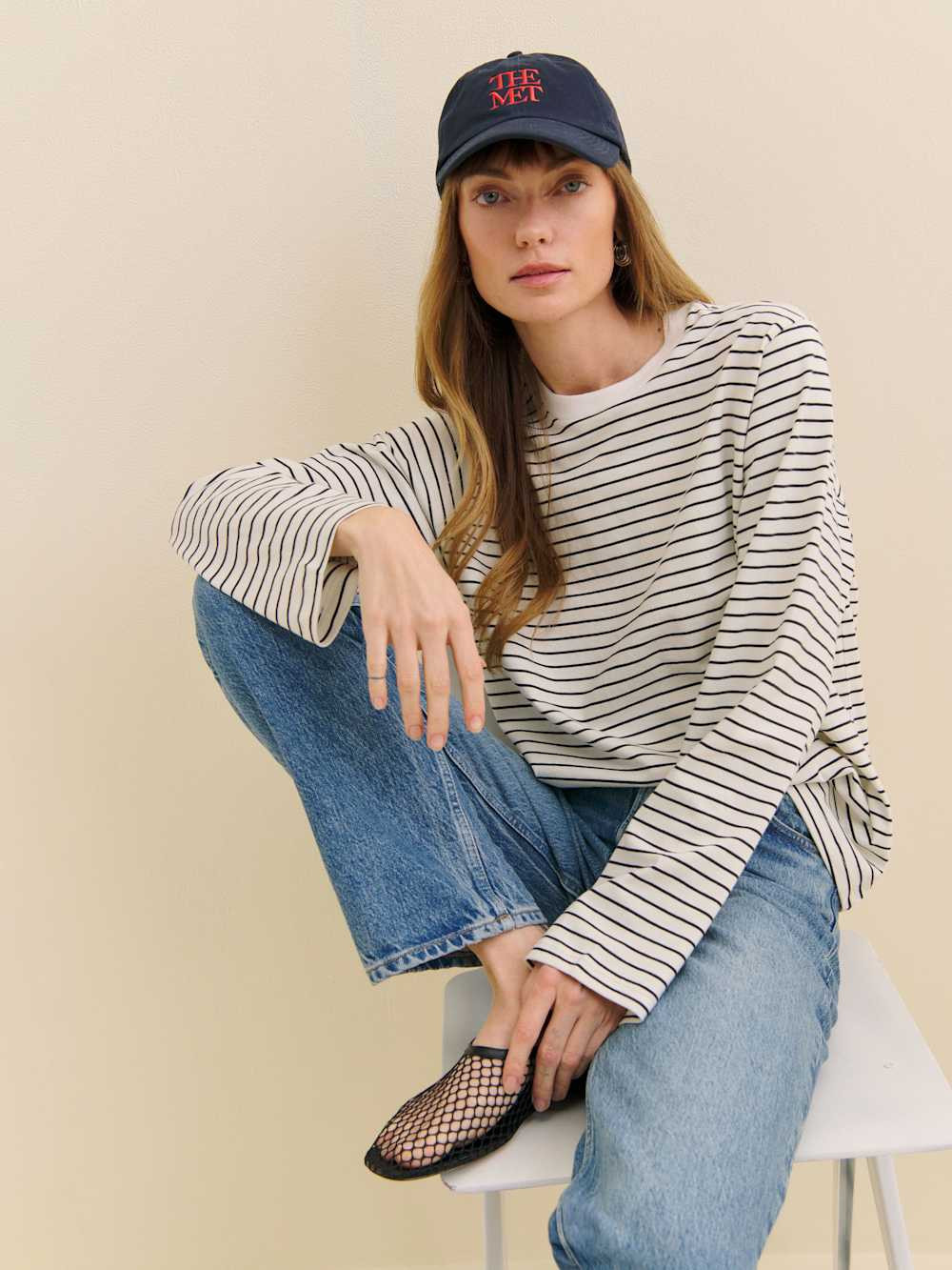 Asher Oversized Long Sleeve Tee | Reformation (Global)