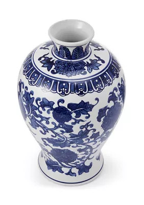 Mikasa Blue and White Ceramic Urn Vase | Belk