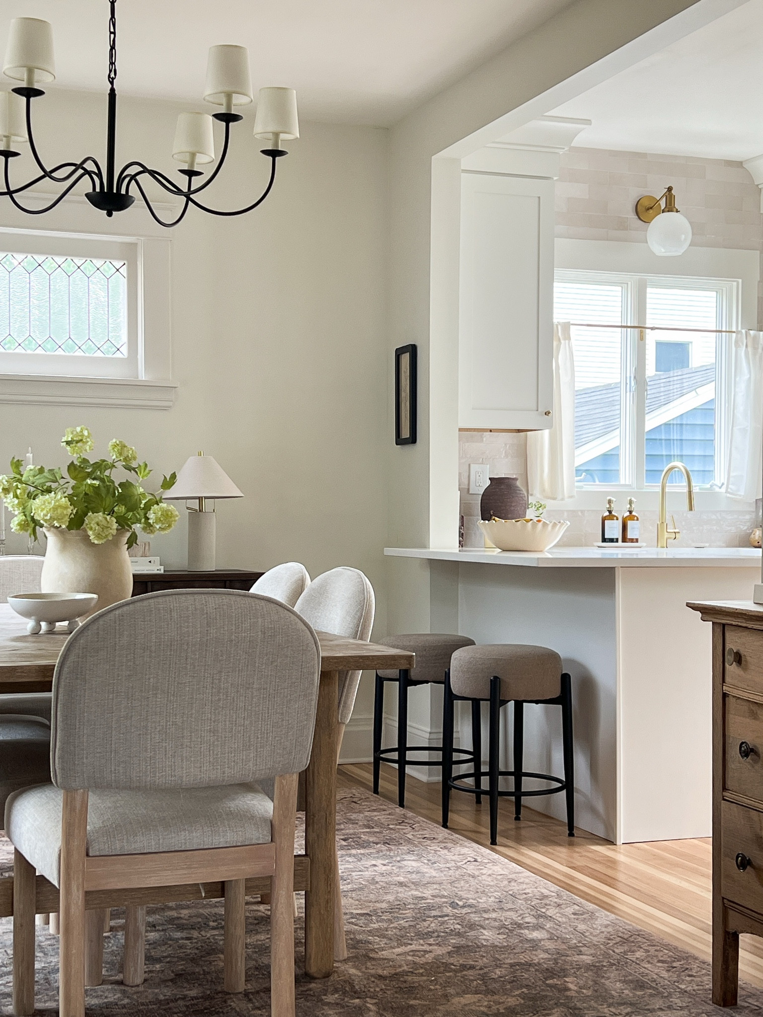 Opening this wall was the best decision 🤎 Stool Chairs Dining Table Rug Vase Sconce Lamp Chandelier Picture Soap Bowl 

#LTKHome