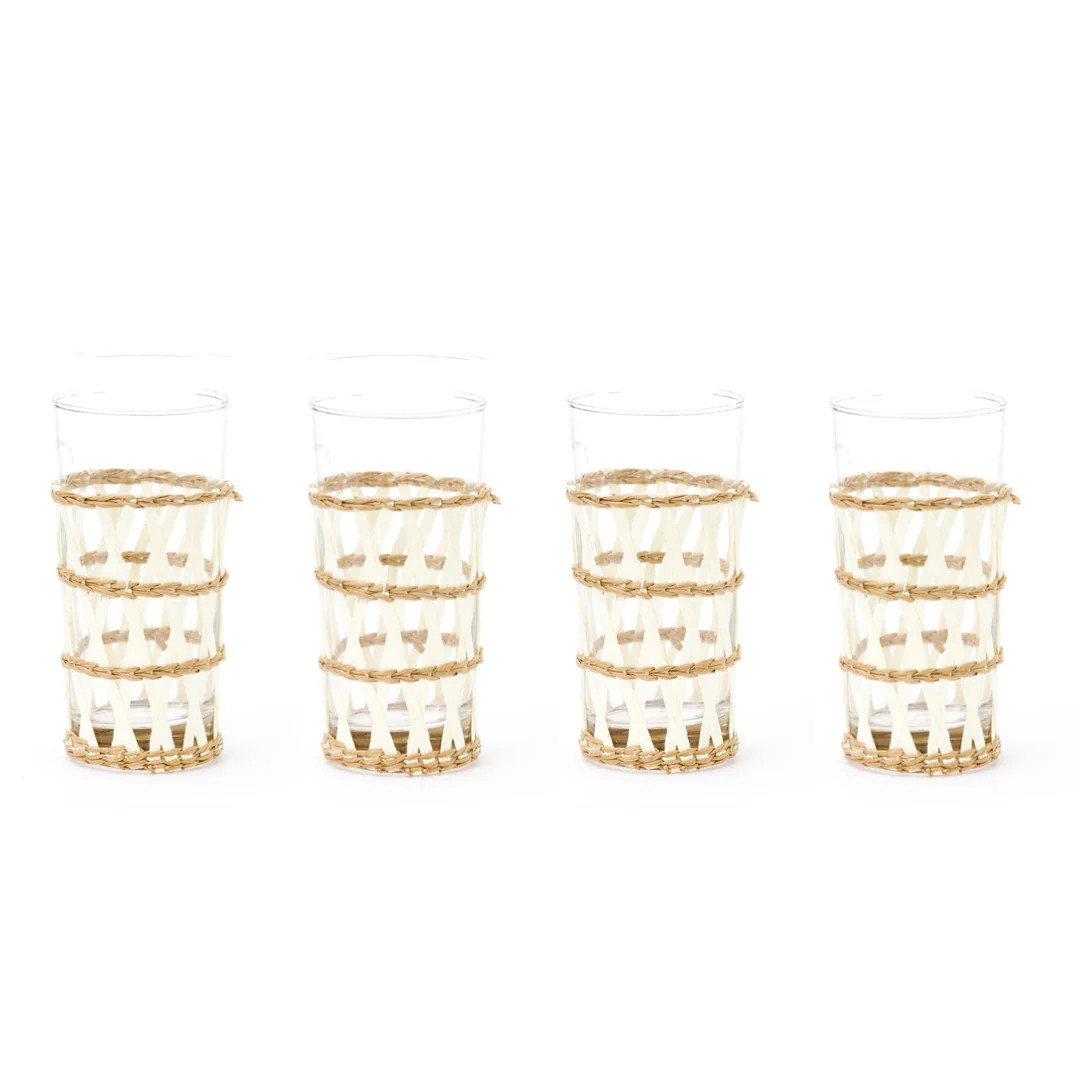 Island Wrapped Ice Tea White, Set of 4 | Amanda Lindroth