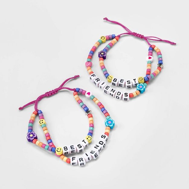 Girls' 2pk BFF Beaded Bracelet Set - Cat & Jack™ | Target