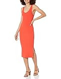 The Drop Women's Yasmin Rib Midi Sweater Tank Dress, Fire Orange, XXS | Amazon (US)