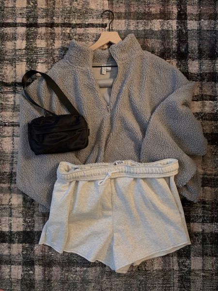 Teddy half zip pullover perfect for fall weather. Comfy DSG grey sweat shorts. Black DSG belt bag. 


#LTKstyletip #LTKitbag #LTKsalealert