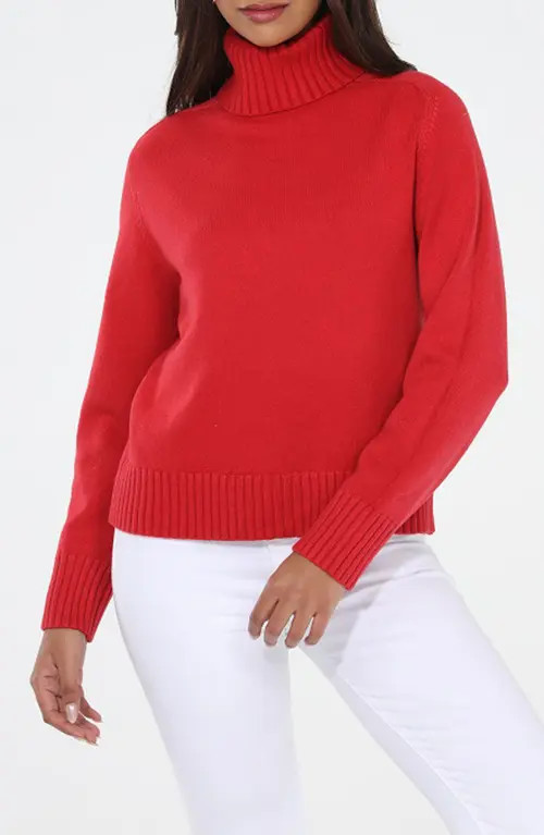 RAIN AND ROSE Turtleneck Sweater in Red at Nordstrom, Size Medium | Nordstrom