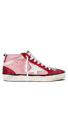 Golden Goose Mid Star Sneaker in Antique Pink, Red, & White from Revolve.com | Revolve Clothing (Global)