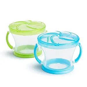 Munchkin® Snack Catcher® Toddler Snack Cups, 2 Pack, Blue/Green | Amazon (US)
