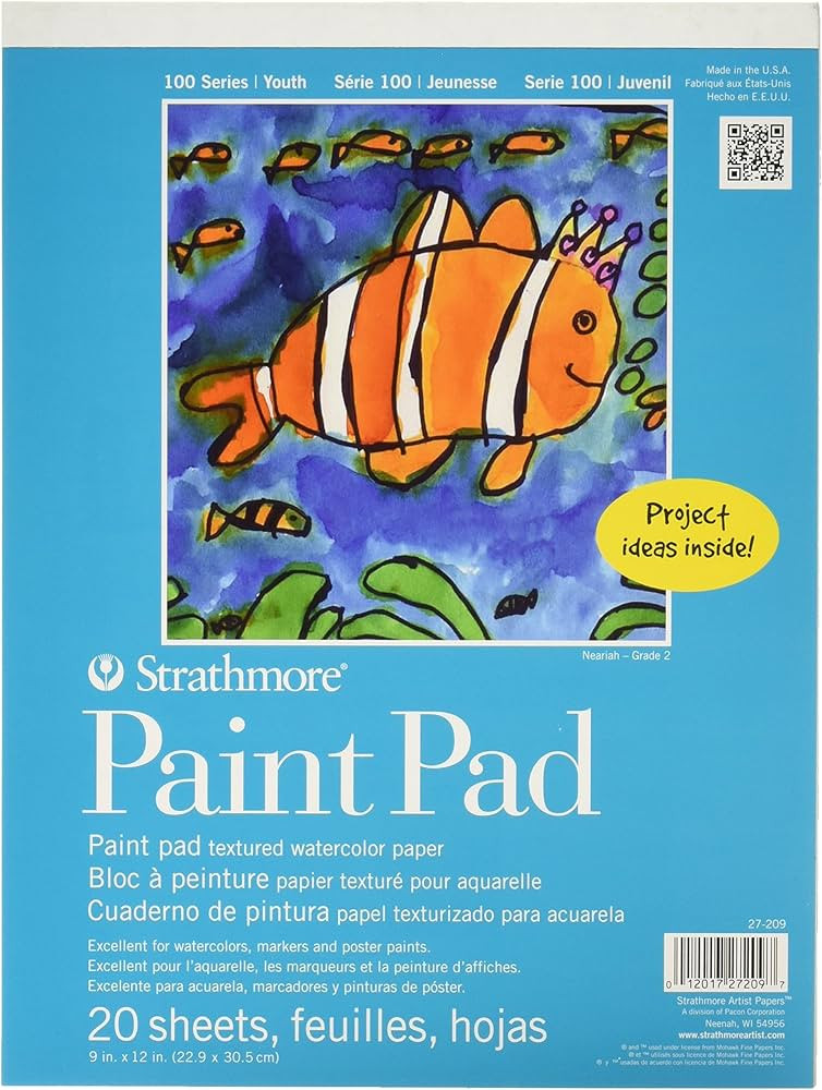 Strathmore (27-209 100 Series Youth Paint Pad, 9 by 12", 20 Sheets | Amazon (US)