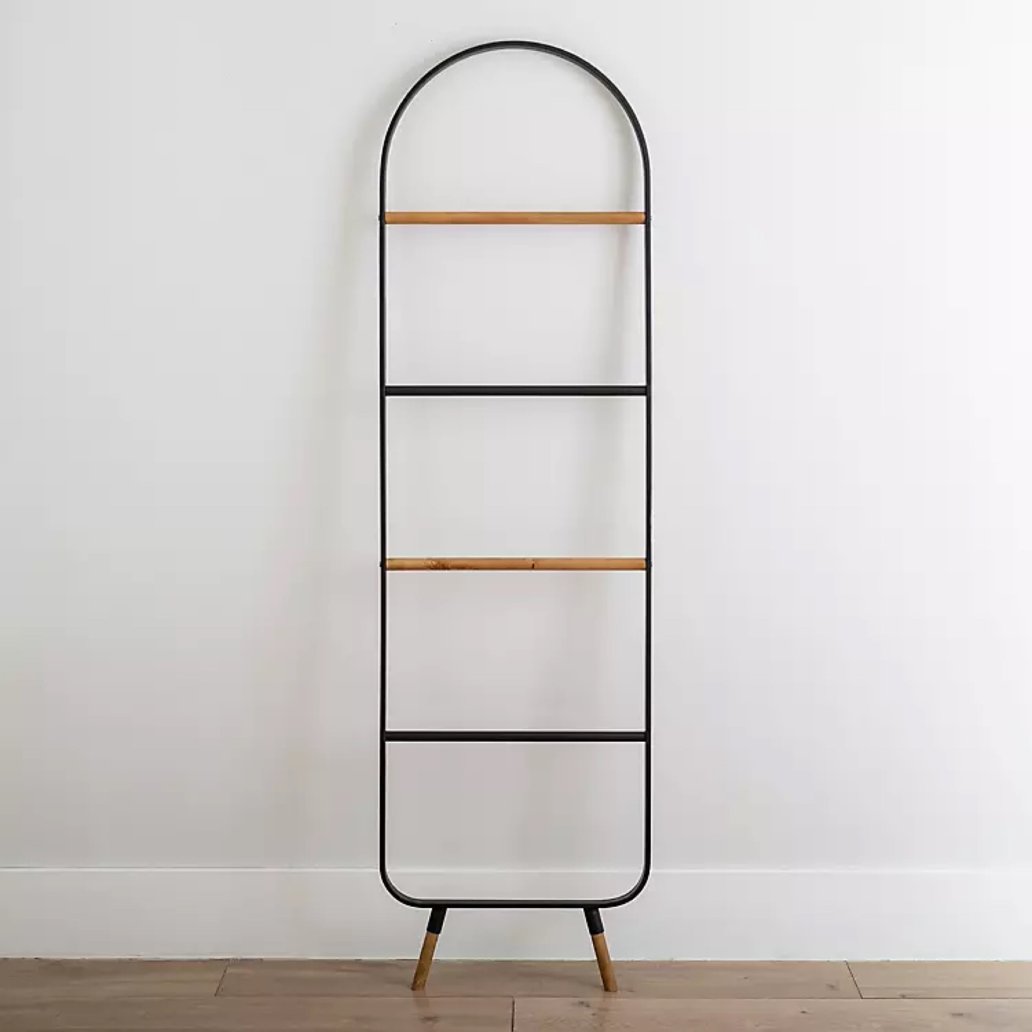 mid century blanket ladder 🤩 on sale + you can stack 15% off if you enter email & free shipping!! #Kirklands 

#LTKhome #LTKsalealert #LTKunder100