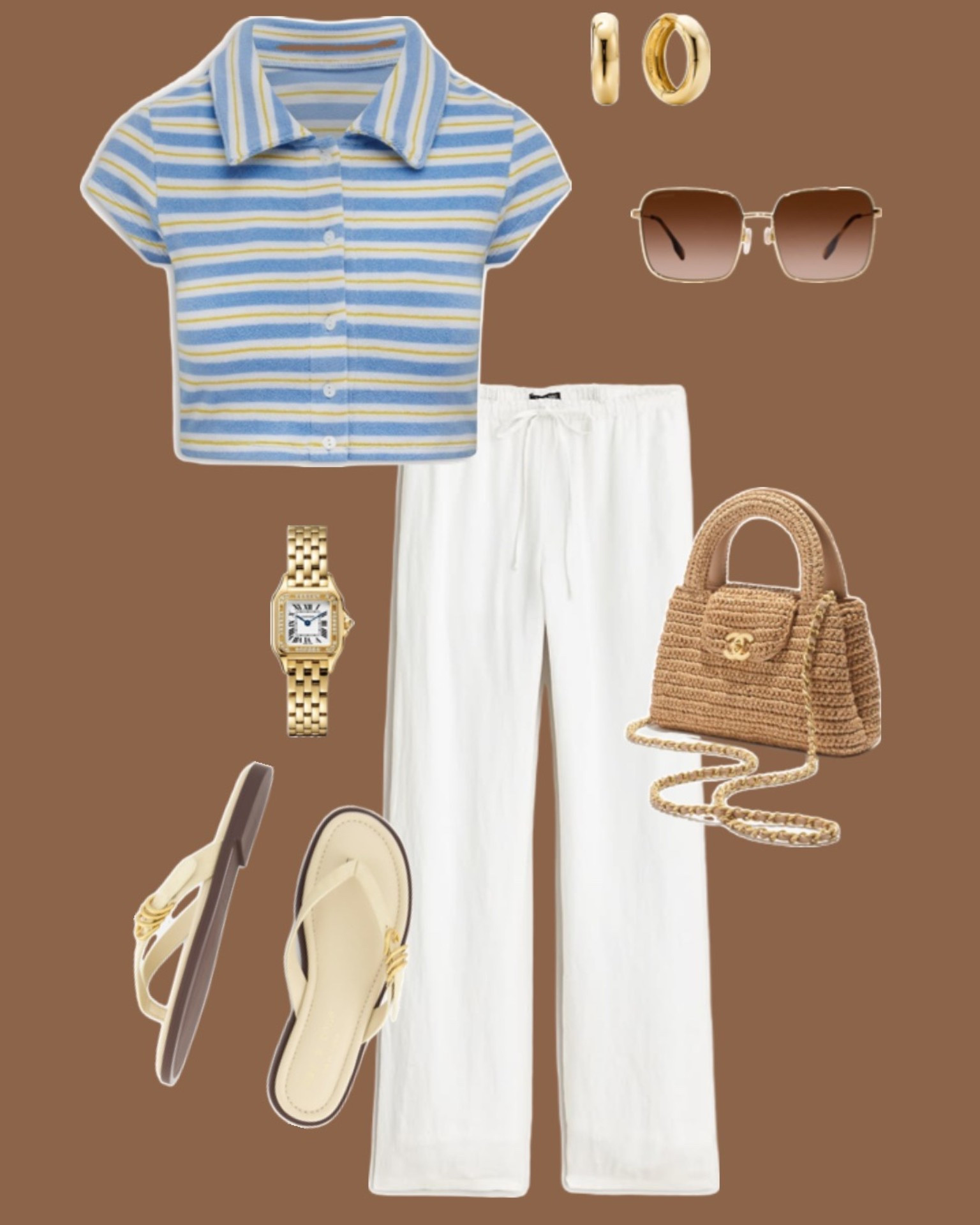 spring outfit ideas, frankies bikinis top, striped top outfit, blue and white outfit, coastal chic outfit, casual chic outfit, linen pants outfit, neutral outfit inspo, capsule wardrobe spring, clean girl outfit, coastal grandmother aesthetic, vacation outfit ideas, elevated basics outfit, gold jewelry outfit, chic summer outfit, everyday outfit inspo, resort wear outfit, european summer outfit, effortless style outfit

#LTKTravel #LTKSeasonal #LTKSwim