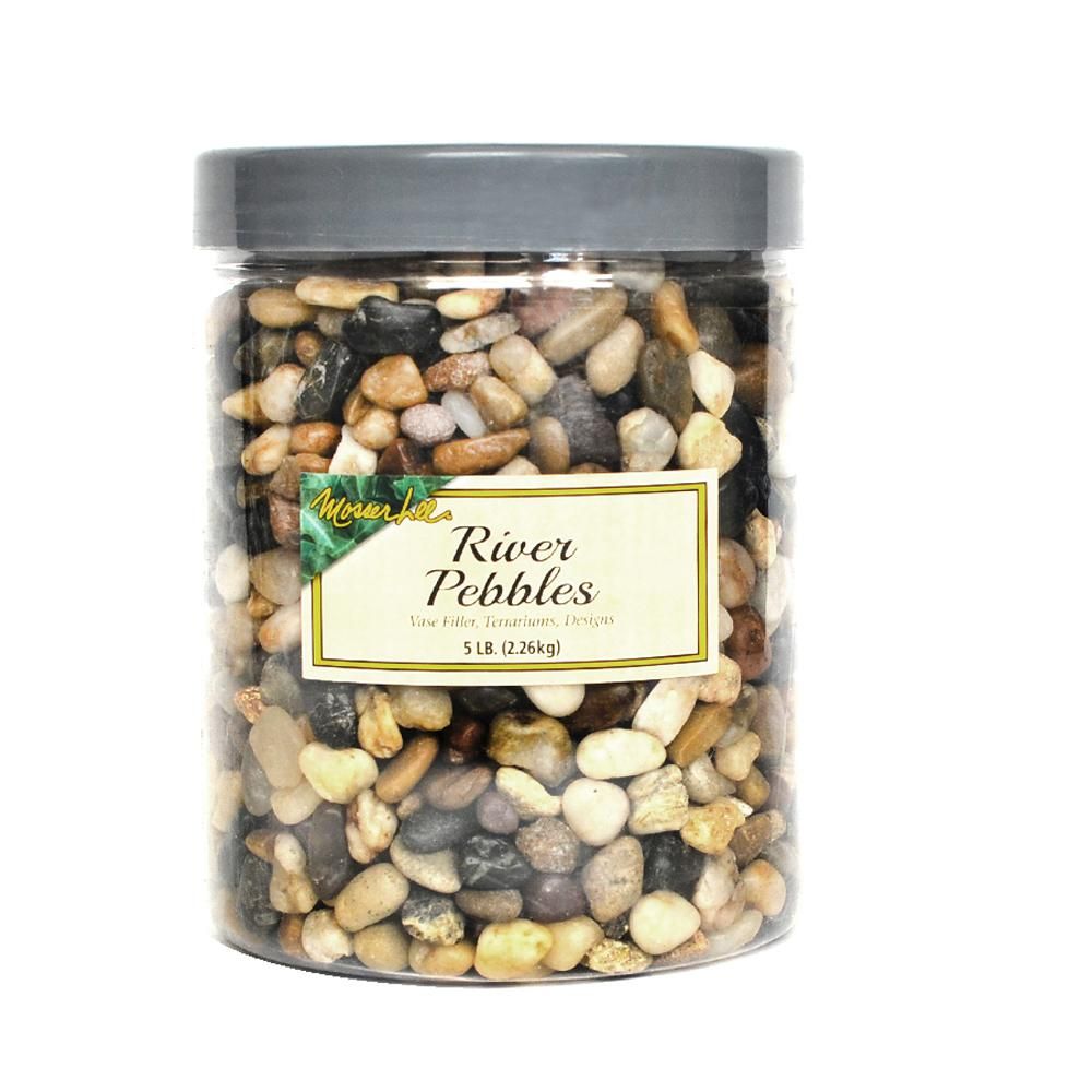 5 lbs. River Pebbles in Storage Jar | The Home Depot