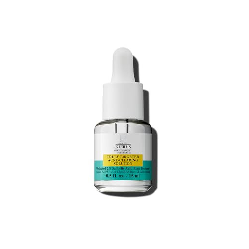 Kiehl's Truly Targeted Acne-Clearing Pimple Patch with 2% Salicylic Acid, Invisible Liquid Spot Treatment, 4% Niacinamide Fades Post-Acne Marks, 0.2% Licorice Root Soothes Redness - 0.5 fl oz | Amazon (US)