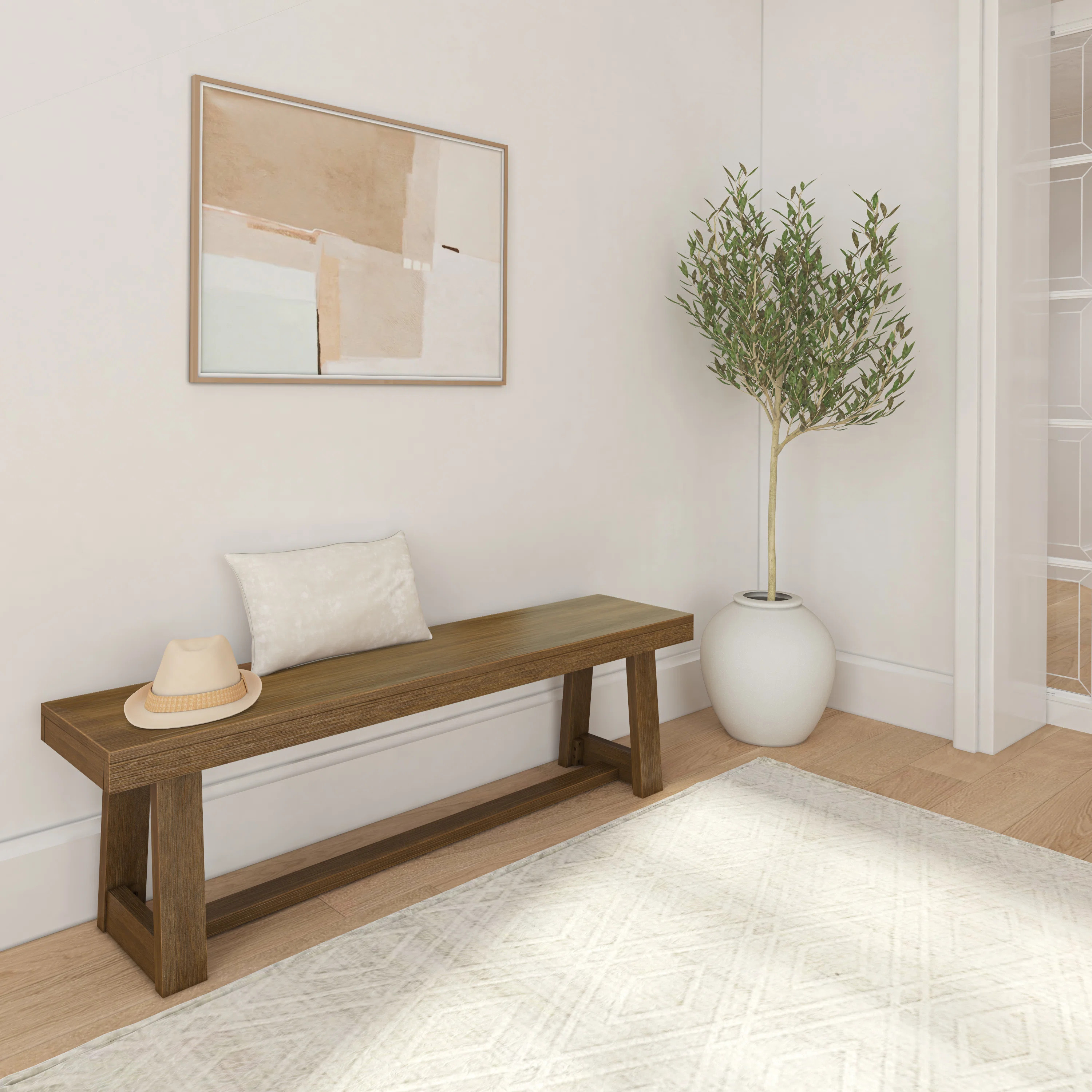 Linzy Classic Wood Bench | Wayfair North America