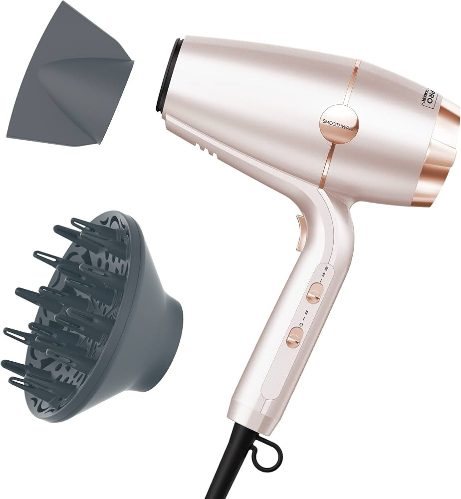 INFINITIPRO BY CONAIR SmoothWrap Hair Dryer, 1875W Hair Dryer with Diffuser, Blow Dryer for Less ... | Amazon (US)