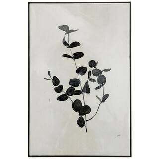 Windmere Black Framed Single Stem Botanical Foliage Wall Art (23.75 in. W x 16 in. H) | The Home Depot