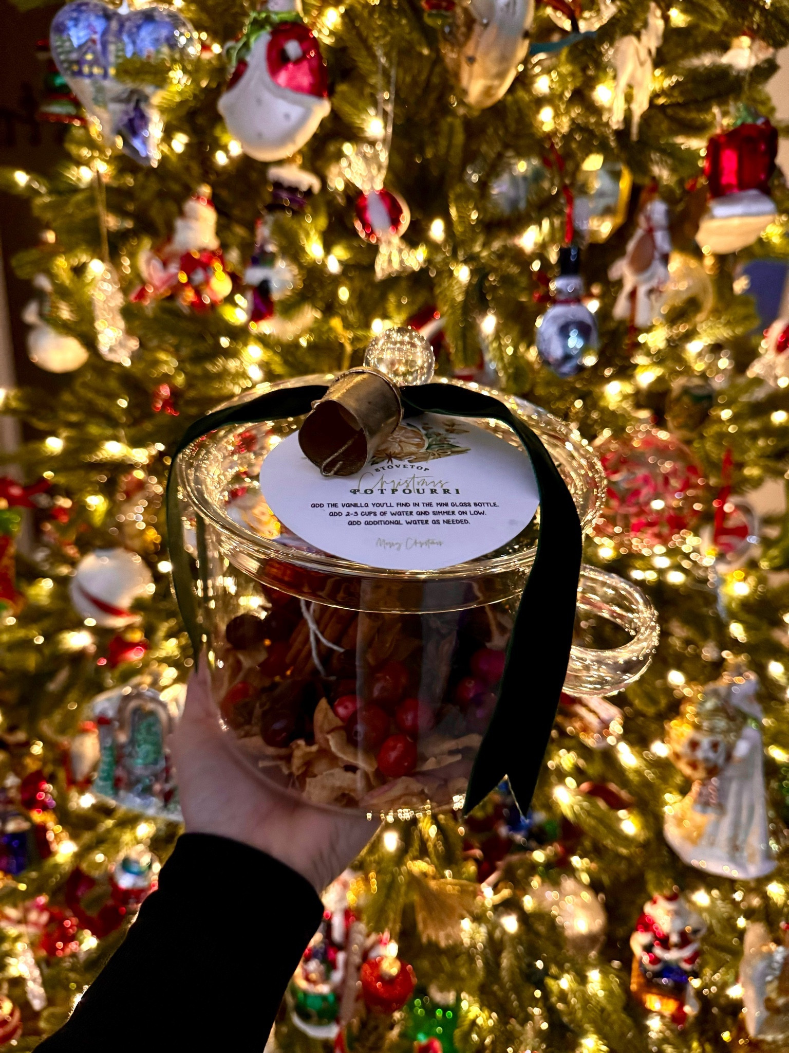 Holiday simmer pot gift that anyone would love ! This mix makes the perfect festive scent to fill you’re home with for Christmas 🌲 

SIMMER POT INGREDIENTS
Dried oranges 
Dried apples
Fresh cranberries 
Fresh rosemary 
Clove
Star anise 
Vanilla
Cinnamon sticks 

#simmerpot #simmerpotgift #hostessgift #hostessgifts #giftideas #christmas2023

#LTKSeasonal #LTKhome #LTKHoliday