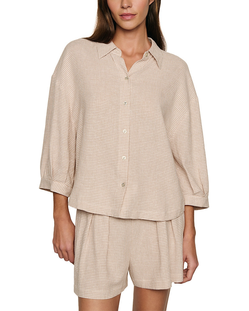 Eberjey Linen Blend Relaxed Fit Pajama Top | Bloomingdale's (US)