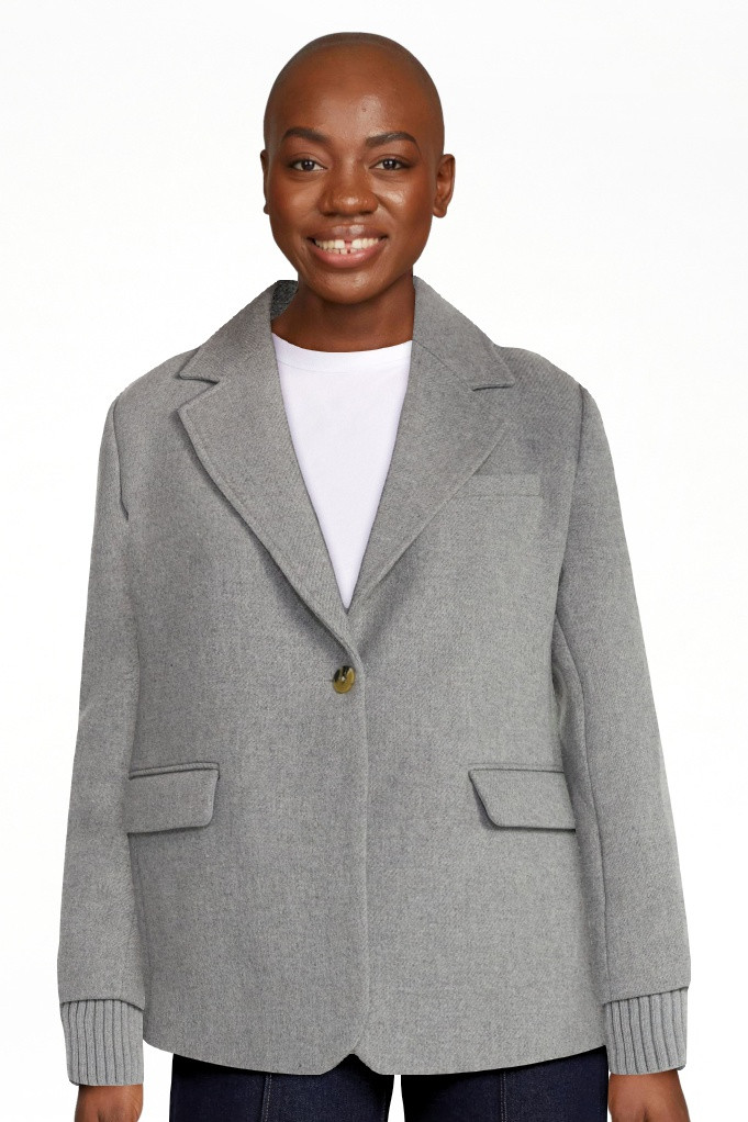 Free Assembly Women's Single Breasted Blazer with Ribbed Sweater Cuffs, Sizes XS-XXL | Walmart (US)