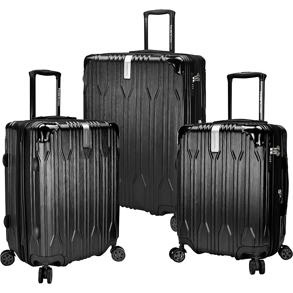 Traveler's Choice Bell Weather 3 Piece Expandable Spinner Luggage Set Black - Traveler's Choice Luggage Sets | eBags