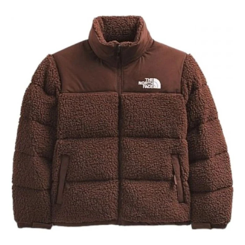 THE NORTH FACE High Pile 600 Fill Recycled Waterfowl Down Nuptse Jacket 'Dark Oak' NF0A5A84-6S2 | KICKS CREW