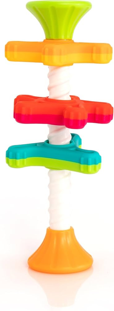 Fat Brain Toys MiniSpinny - Travel-Friendly Spinning, Textured Sensory Baby Toy | Amazon (US)