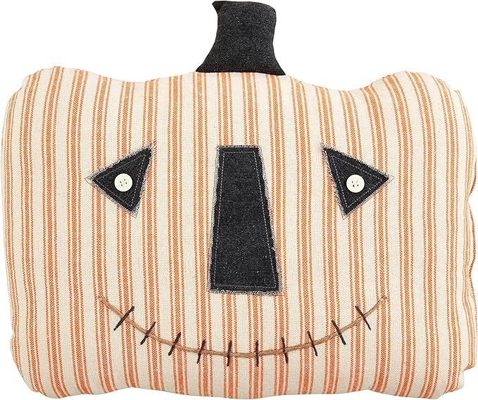 Mud Pie Pumpkin Pillow, 18" x 15.5", Striped | Amazon (US)