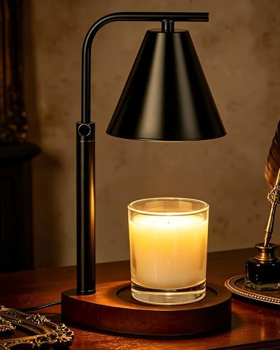 Marycele Black Candle Warmer Lamp with Timer, Height Adjustable Electric Lamp Candle Warmer, Black Home Room Decor Aesthetic, Birthday Gifts for Women Men | Amazon (US)
