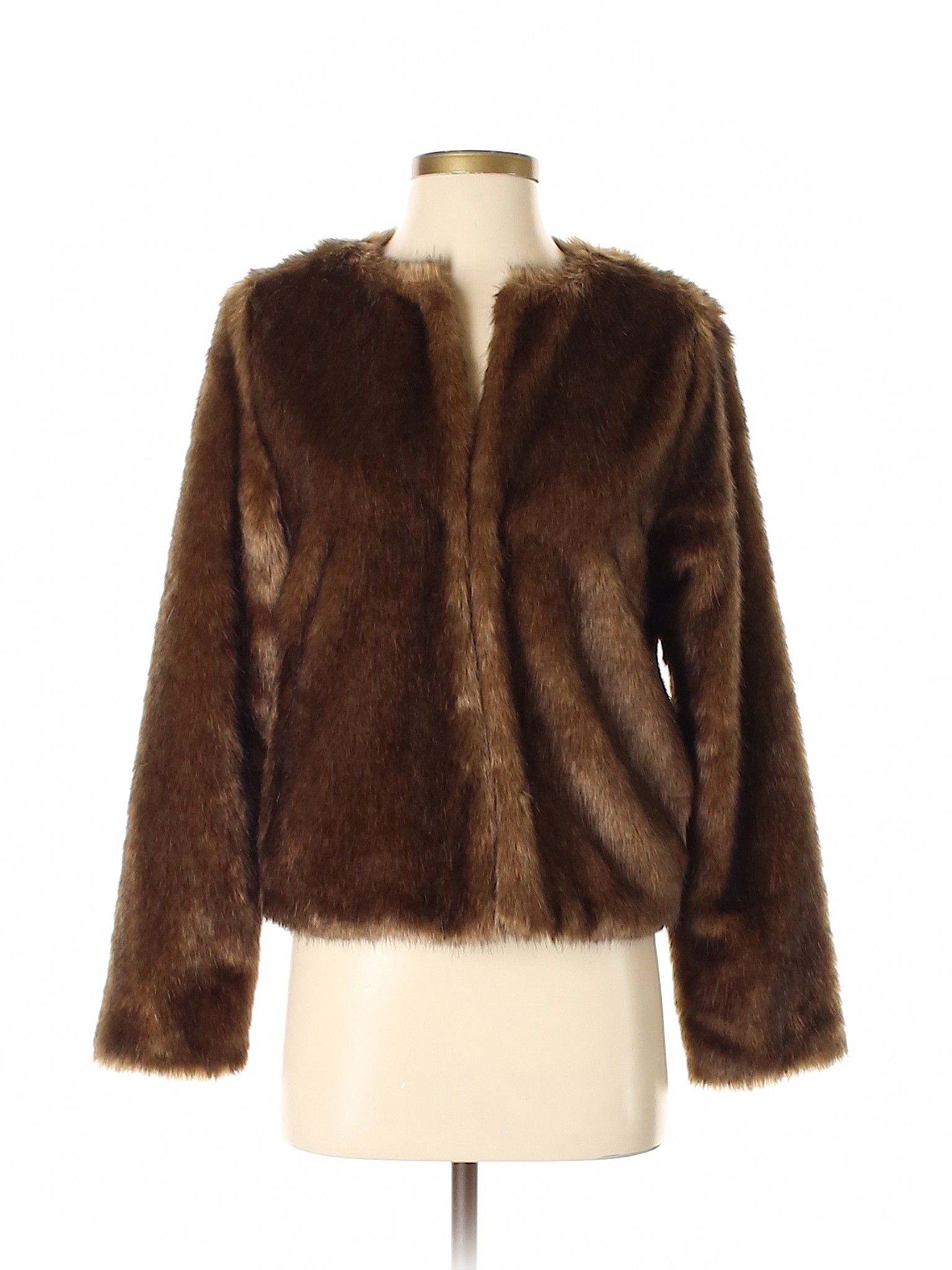 Guess Faux Fur Jacket Size 4: Brown Women's Jackets & Outerwear - 45310470 | thredUP