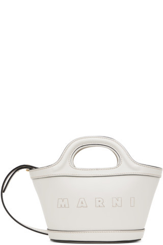 Marni - White Mini Tropicalia Tote | SSENSE