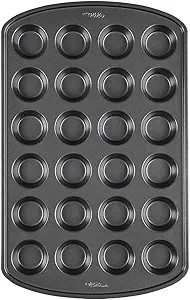 Wilton Perfect Results Premium Non-Stick Mini Muffin Pan & Mini Cupcake Pan, 24-Cavity, Steel | Amazon (US)