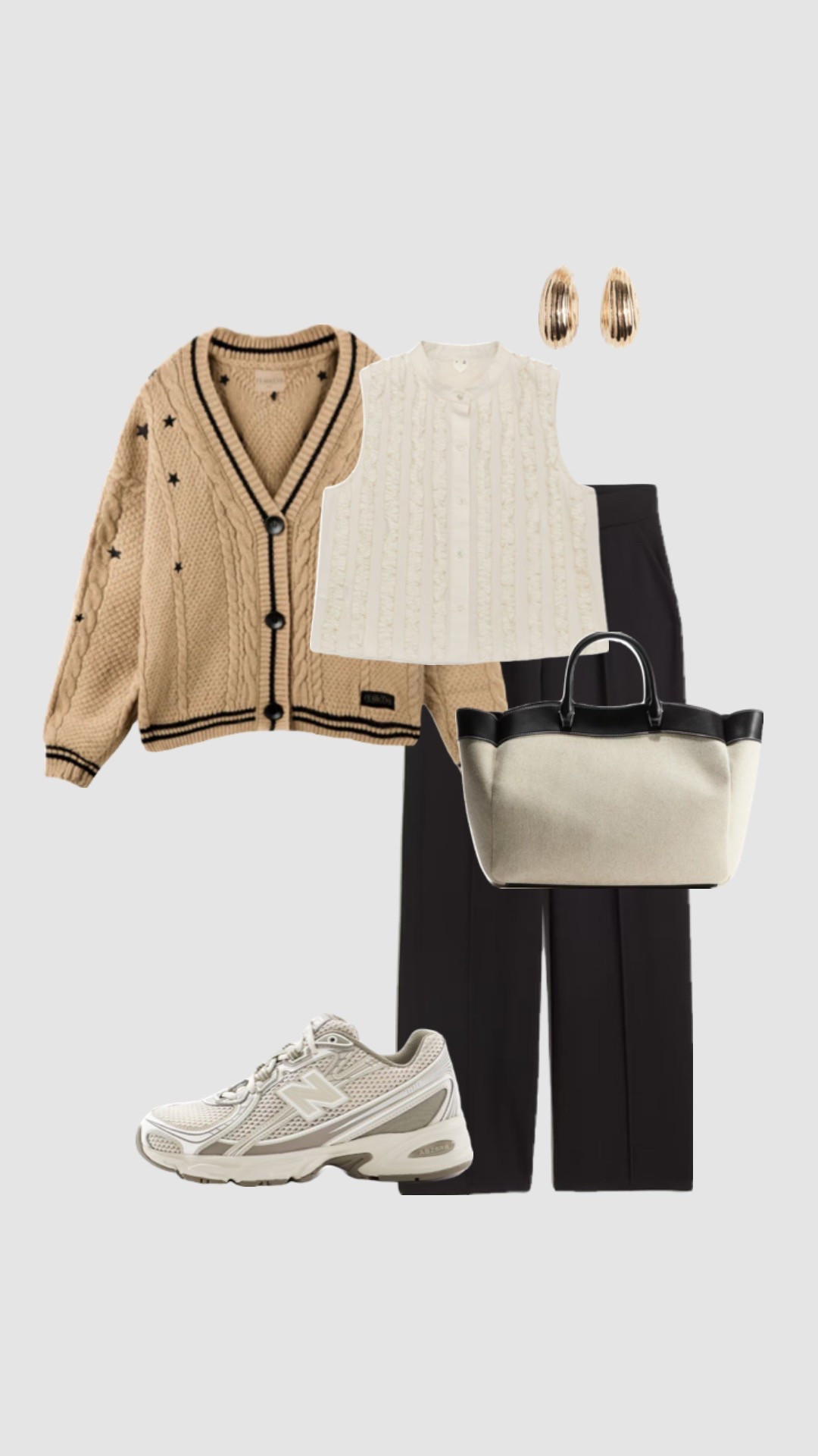 Fearless Taylor Swift Cardigan Outfit Ideas 

Smart Casual Workwear Outfit 🖤


• spring summer outfits cropped cream frill shirt blouse top high waisted tailored black trousers new balance off white chunky trainers shopping outfit city break outfit beige knitted cardigan • 

#LTKspring #LTKAroundTheWorld #LTKworkwear