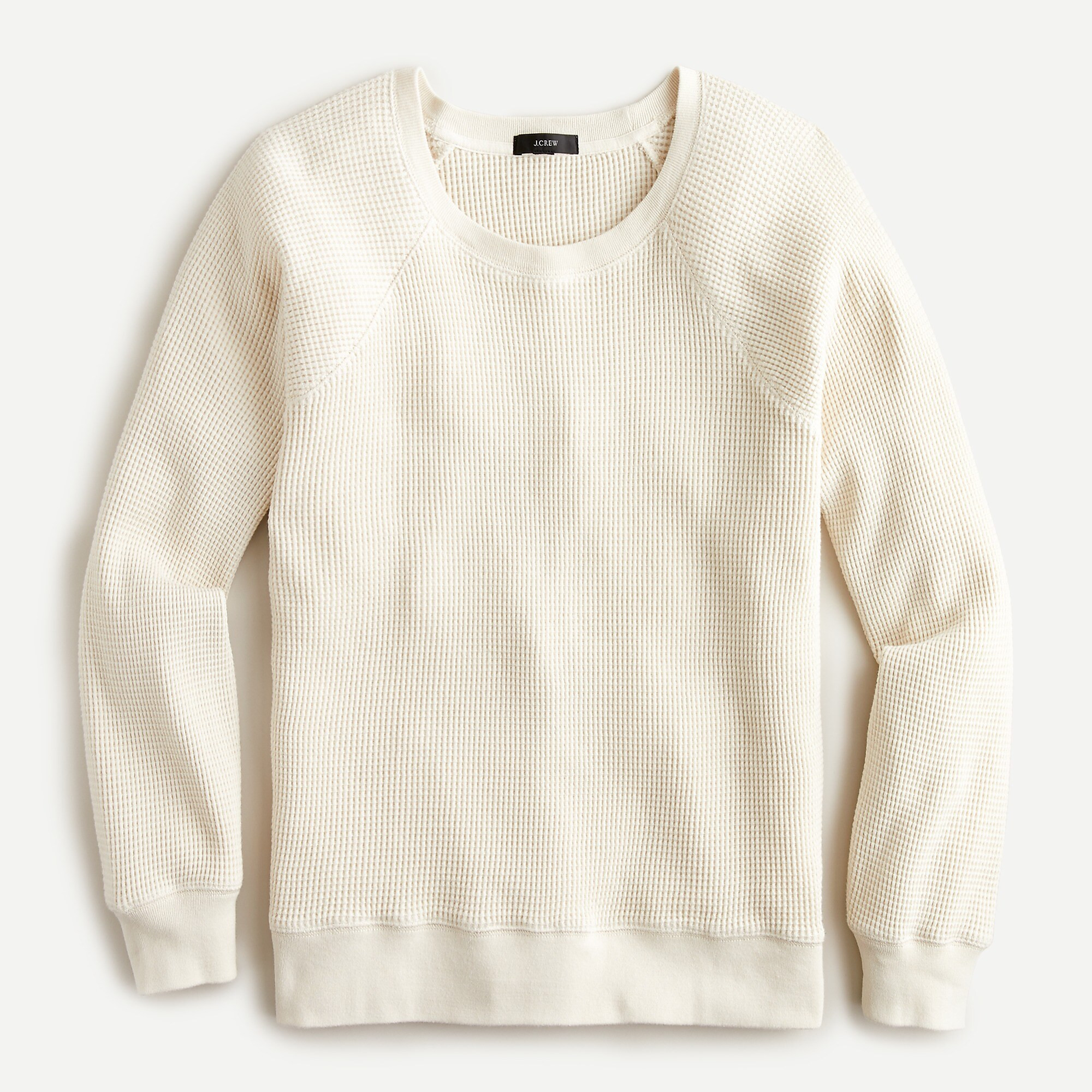 Waffle crewneck sweatshirt | J. Crew US