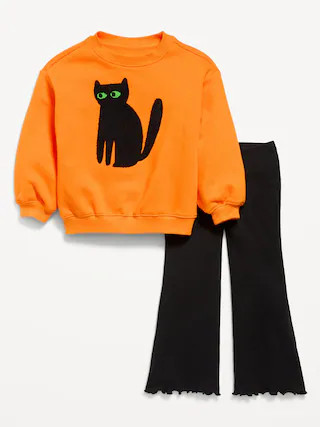 Graphic Sweatshirt and Flared Legging Set for Toddler Girls | Old Navy (US)