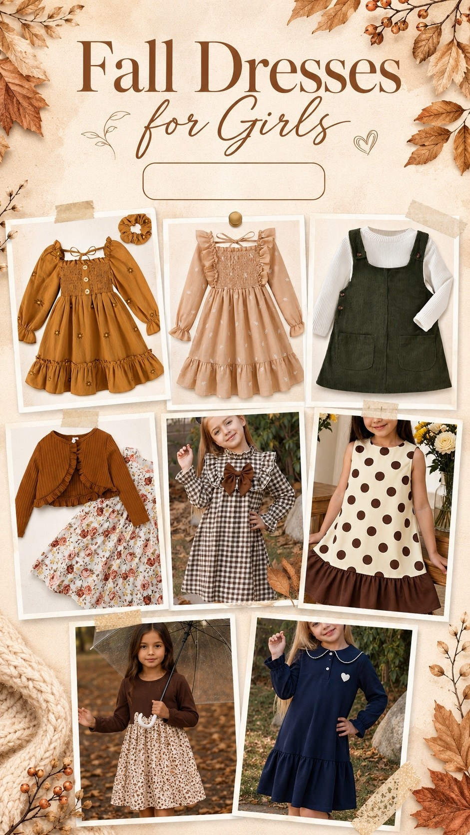 Fall Dresses for Girls ❤️