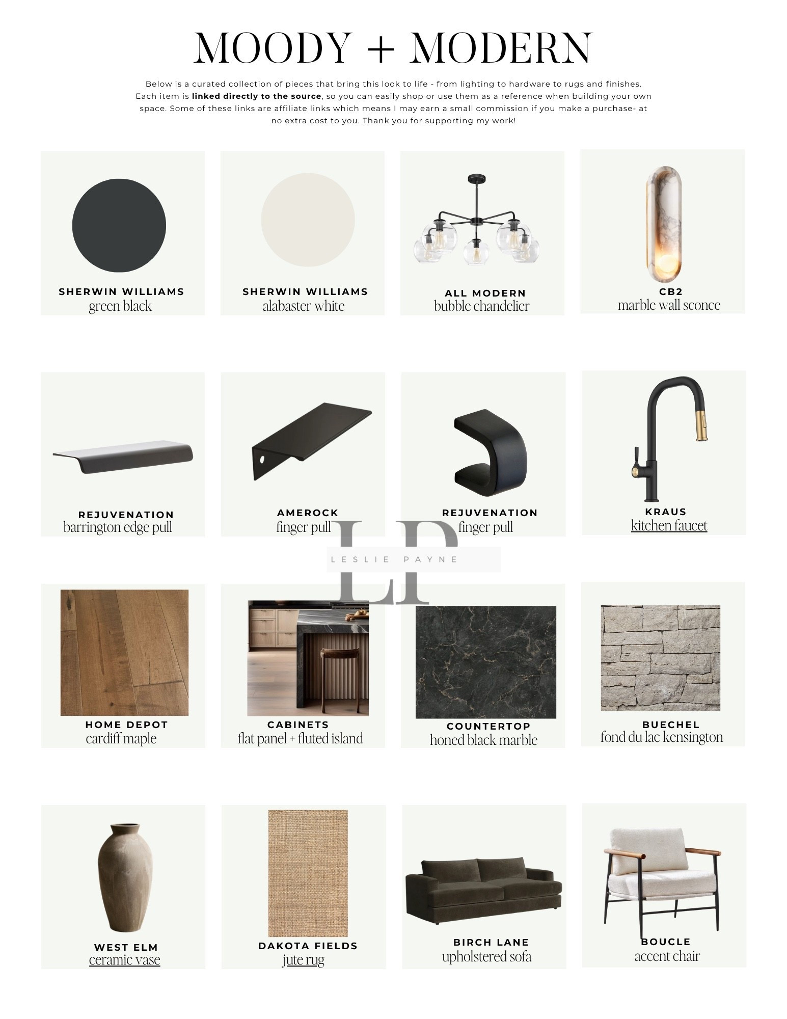 Moody and modern home selections rounded up all ready for you to make your own 🖤

#LTKHome