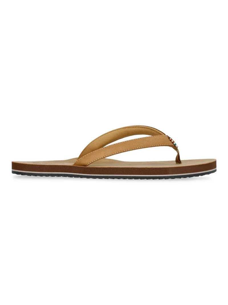No Boundaries Women's Leather Flip Flop Sandals | Walmart (US)