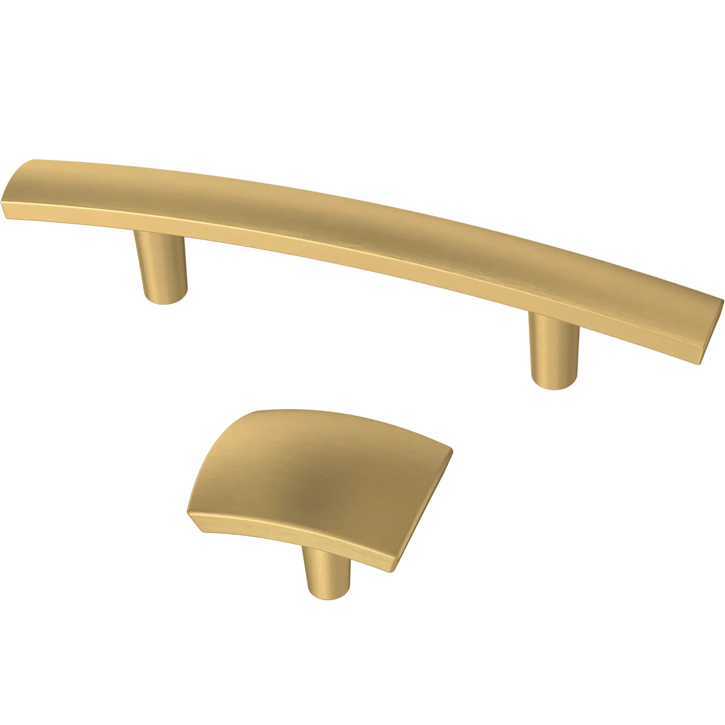 Brainerd Caroline 3 Brushed Brass Cabinet Hardware Collection at Lowes.com | Lowe's