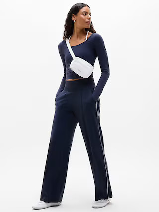 Venice High Rise Track Stripe Wide Leg Pant | Athleta