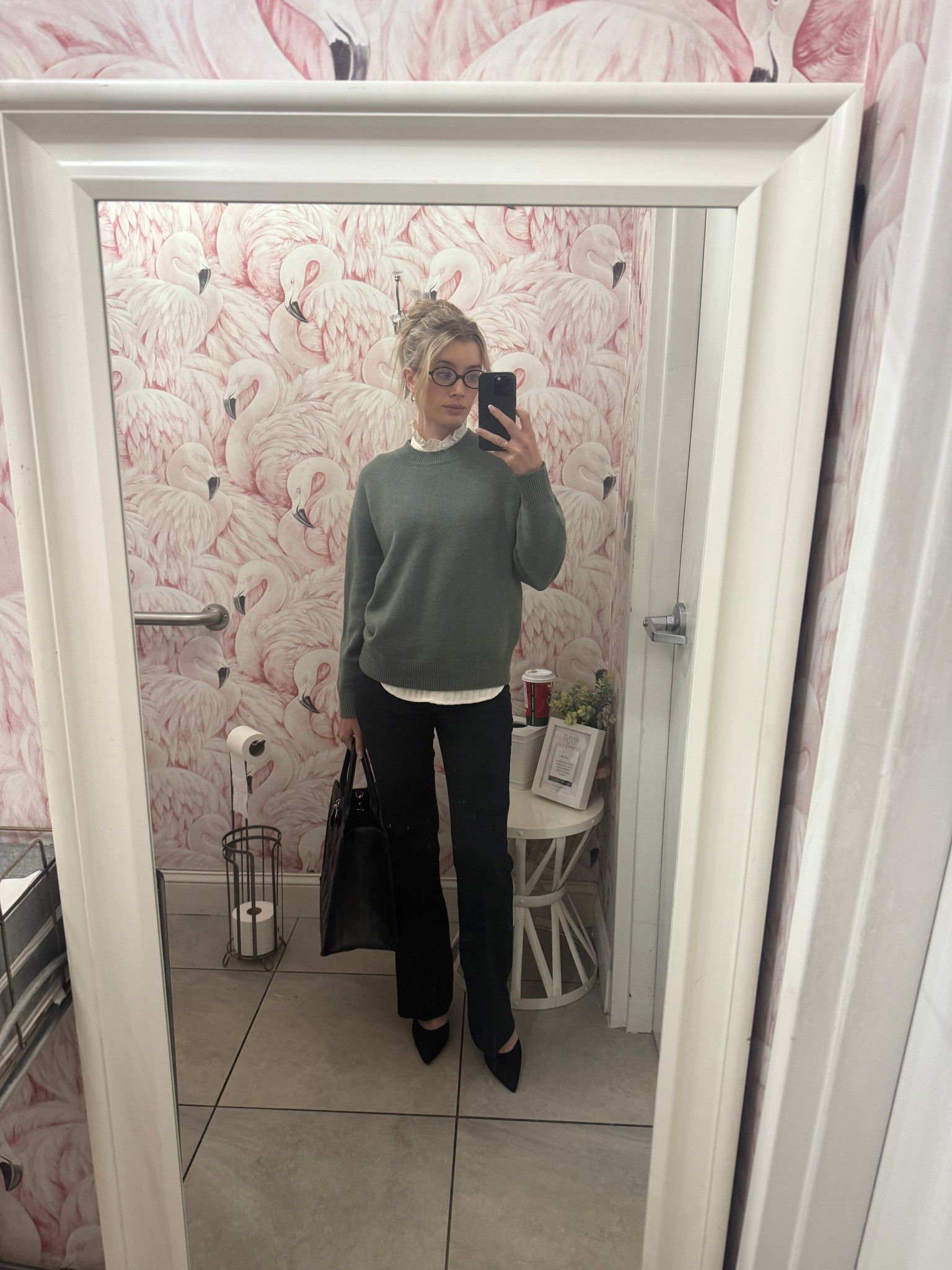 work outfit 
attorney 
lawyer 
office style
winter work outfit 
Christmas 
Holiday 
Green sweater
Cashmere sweater

#LTKootd #LTKdayinmylife #LTKWorkwear