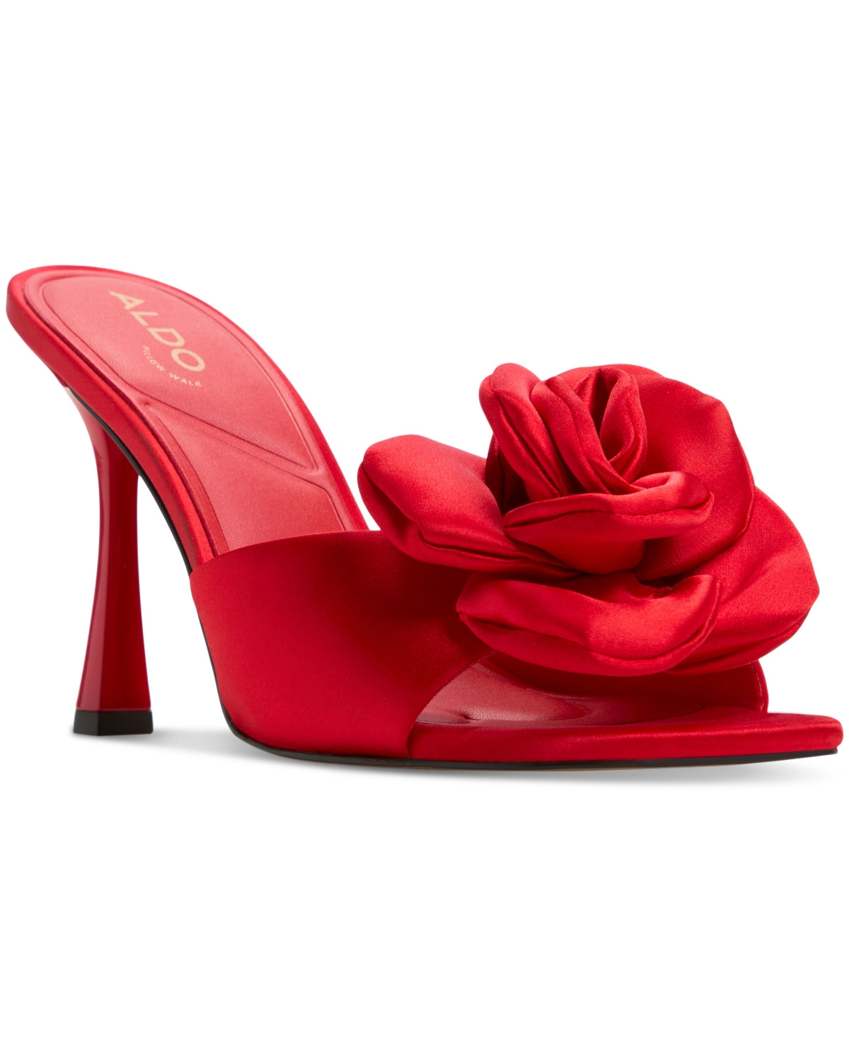 Aldo Women's Redrose Slip-On Sandals - Red Satin | Macy's