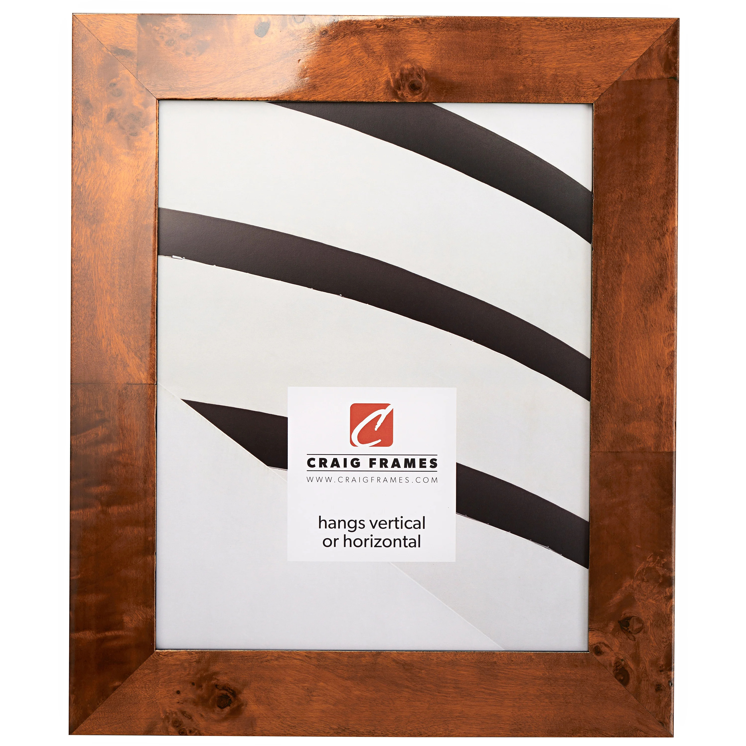 Craig Frames Innovations, 8x10 inch Picture Frame, Honey Brown Burl - Walmart.com | Walmart (US)