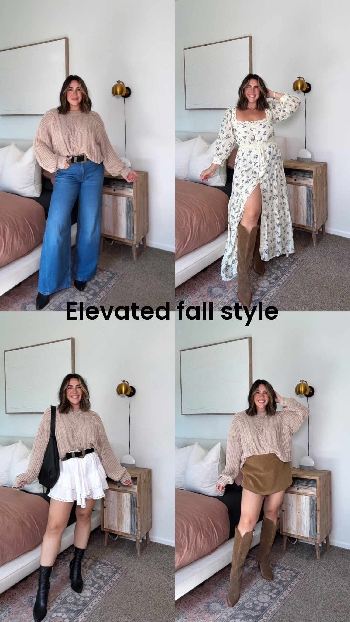 Size L (except XL in the knit sweater) in all 30 in jeans :) I’m 5’5 size 10/L. Fall style that’s easy to attain. 

#LTKStyleTip #LTKSeasonal #LTKMidsize