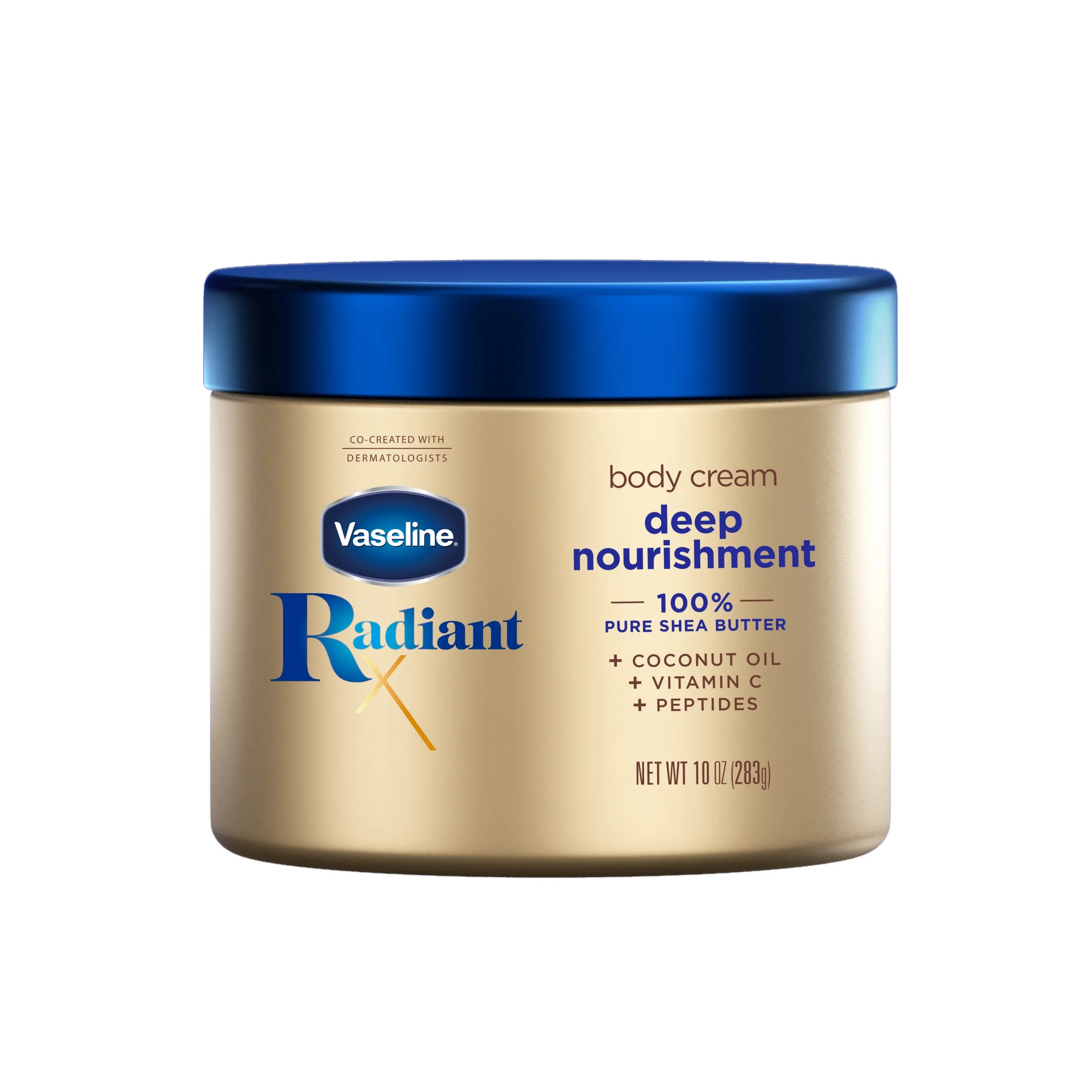 Vaseline Radiant X Deep Nourishment Body Cream for Dry Skin 100% Pure Shea Butter, Coconut Oil, V... | Walmart (US)