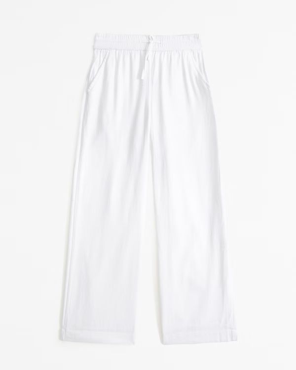 Linen-blend pull-on pants | Abercrombie & Fitch (US)