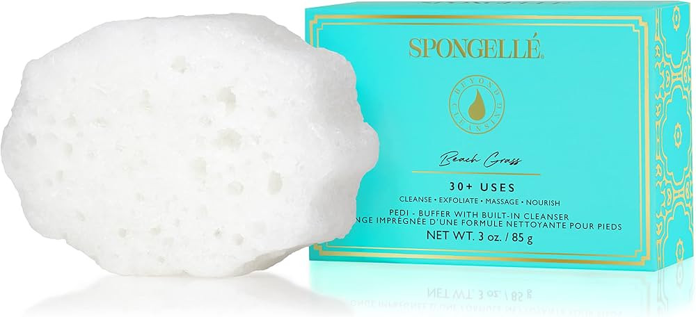 SPONGELLÉ Pedi-Buffer - Cleanse, Exfoliate & Polish Feet - Beach Grass | Amazon (US)