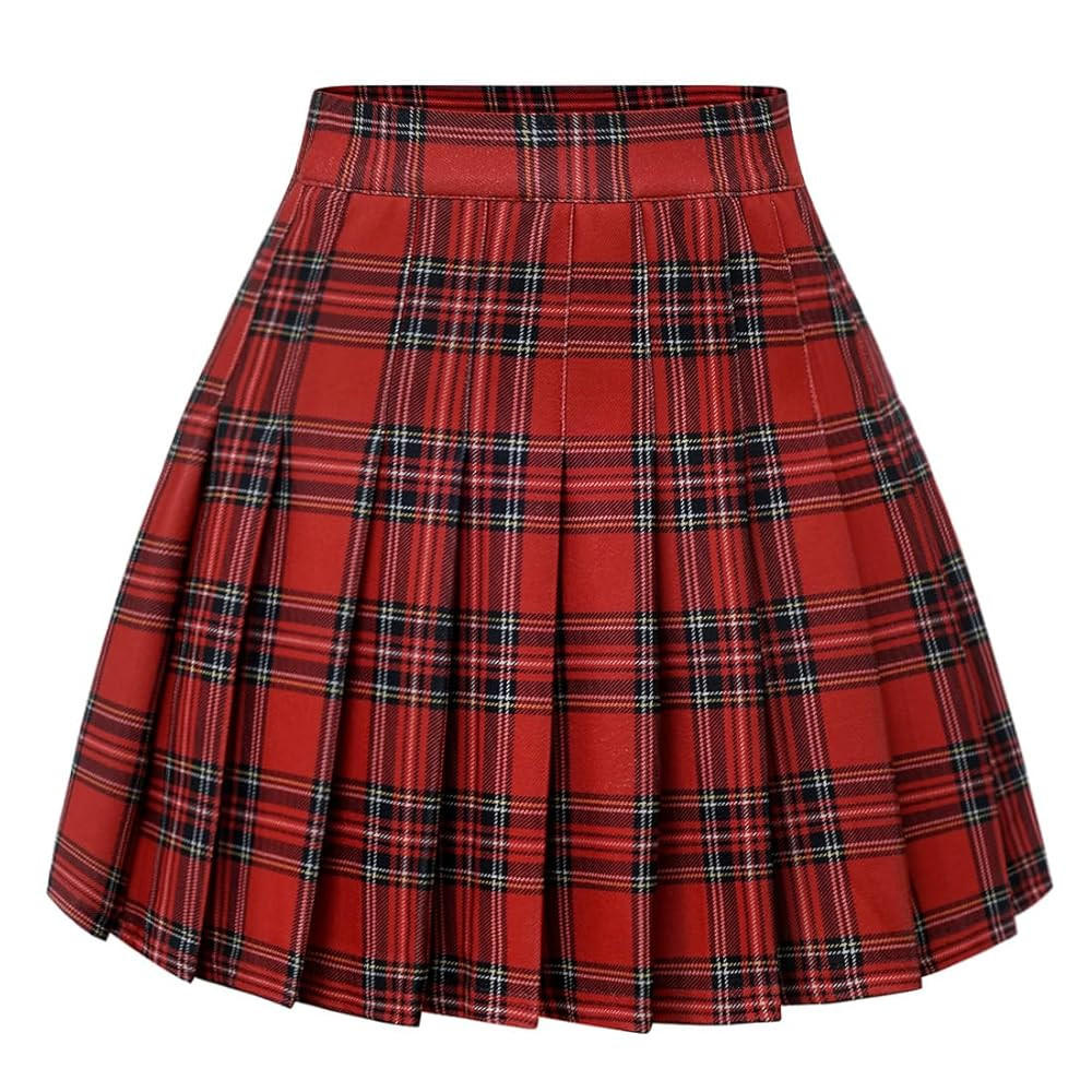 Pleated Skirts for Women High Waist Mini Tennis Skater Skirt Casual Basic Skirts Cheerleader | Amazon (US)