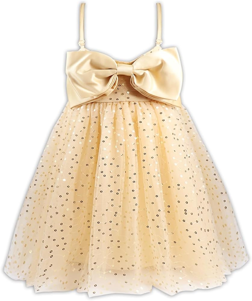 AGQT Baby Girls Christmas Tulle Tutu Dress Sleeveless Sequin Layered Dresses Size 6M-4T | Amazon (US)